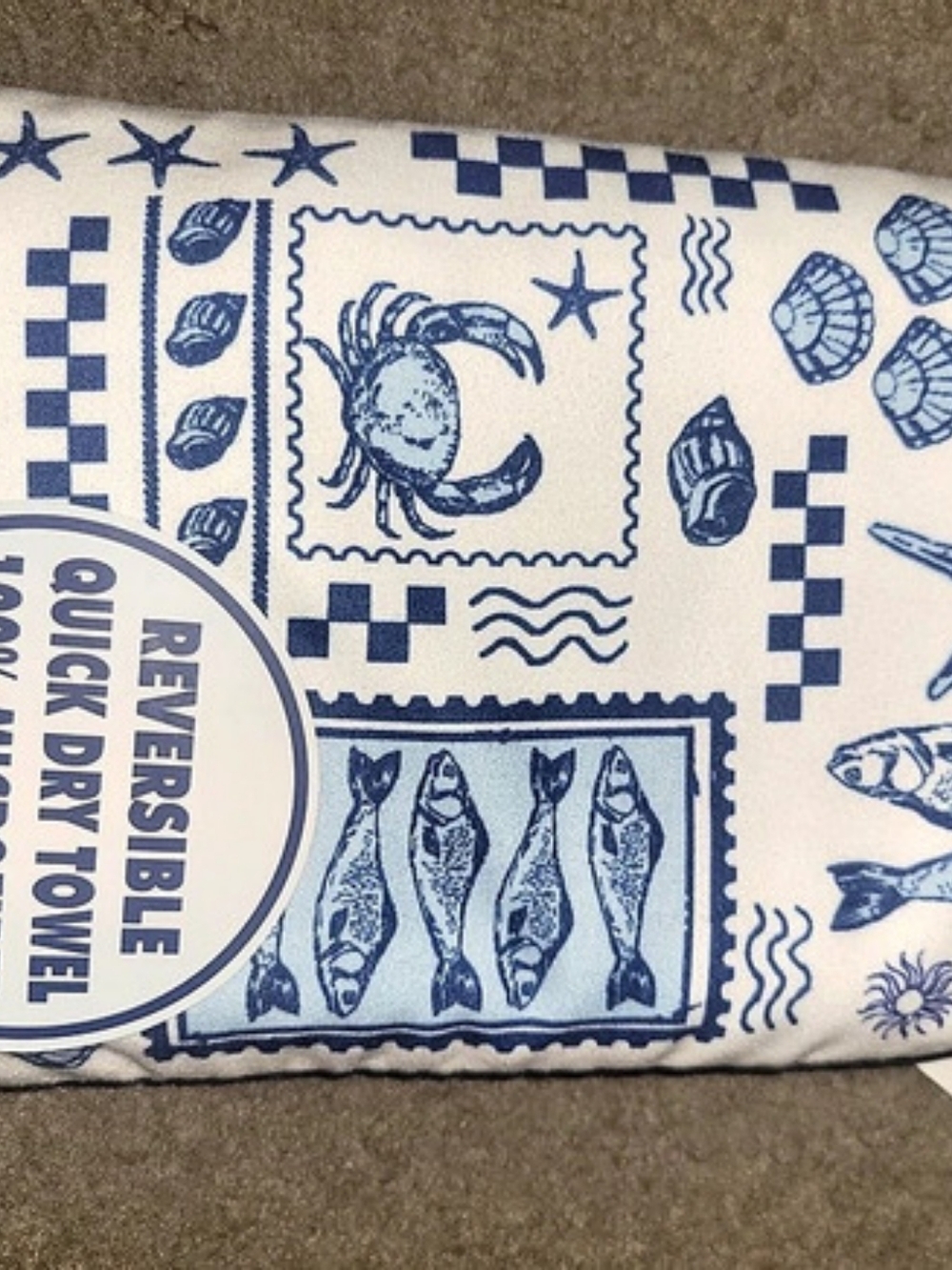 The Easy Life Reversible Quick Dry Microfiber Beach Towel